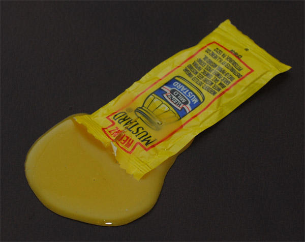 Mustard Packet Spill
